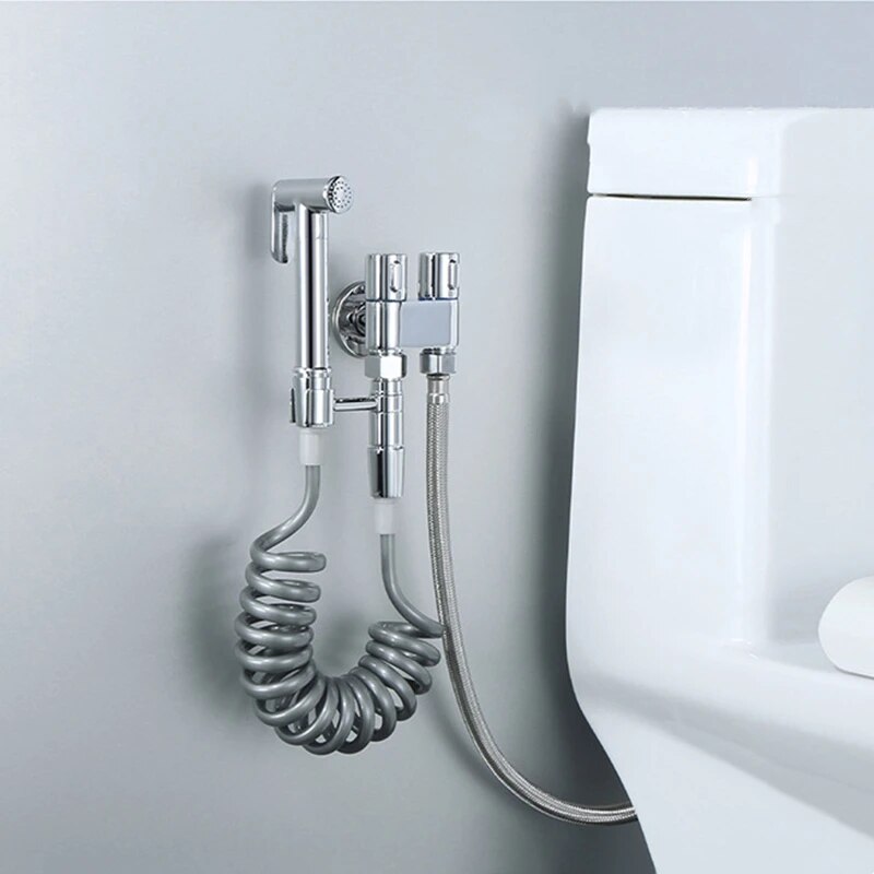 Ducha De Bidet Con Manguera De Acero Inoxidable 2 Metros - Para WC, Fácil Instalación, Para Higiene Personal Y Limpieza