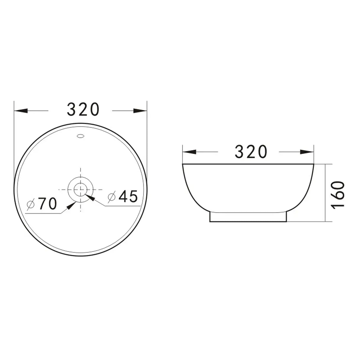 Lavamanos Sobreponer SLC915B/ 32x32x15cm