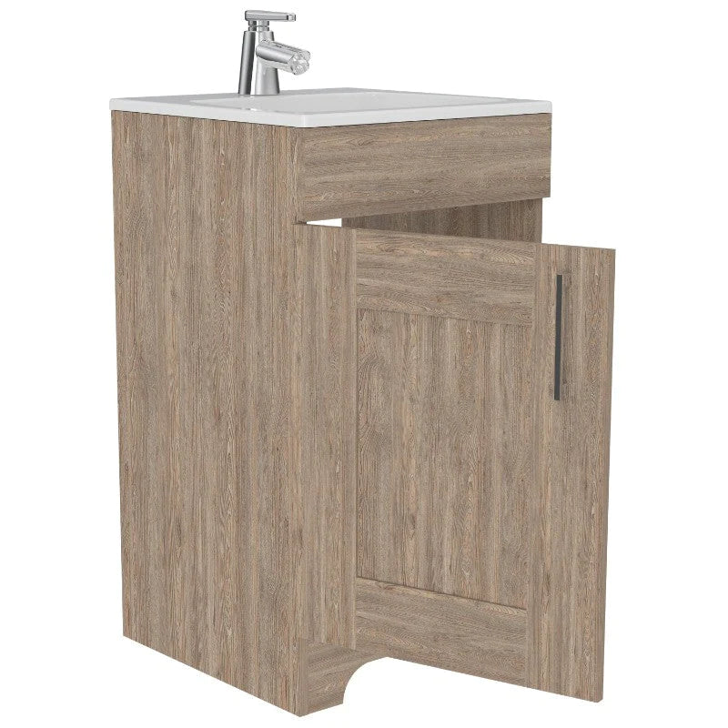 Mueble de Lavamanos Barcelona, Miel, con una puerta batiente
