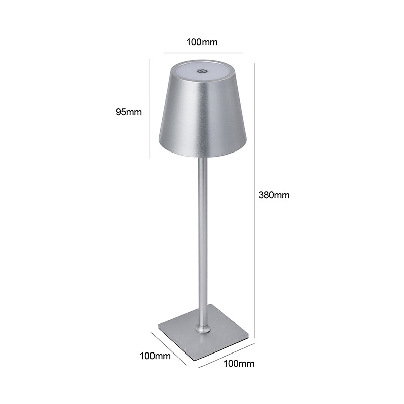 Lámpara Led Touch Recargable Plata