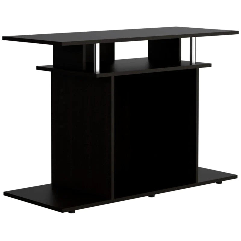 Rack Invy, Wengue y Negro, con capacidad para televisor de hasta 40 pulgadas