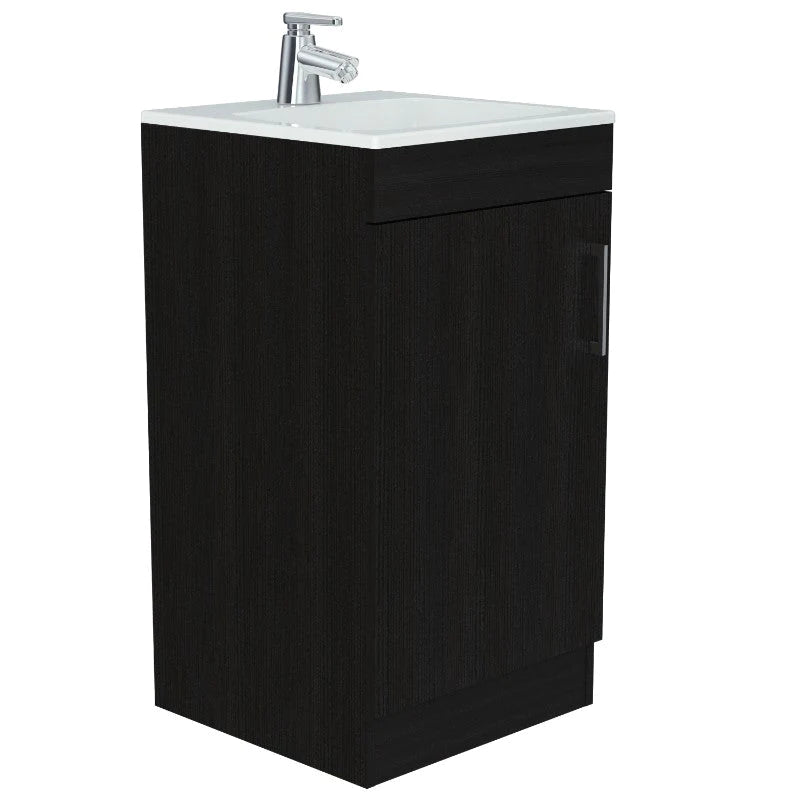 Mueble de Lavamanos Madrid, Wengue, con una puerta abatible
