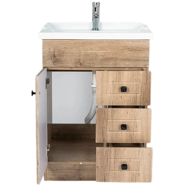 Vanitorio Baño Lavamanos 70x47 cm Café 3 cajones