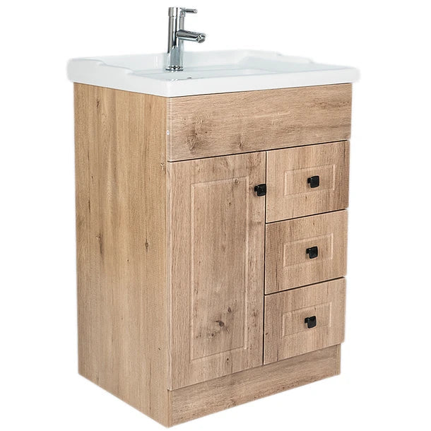 Vanitorio Baño Lavamanos 70x47 cm Café 3 cajones