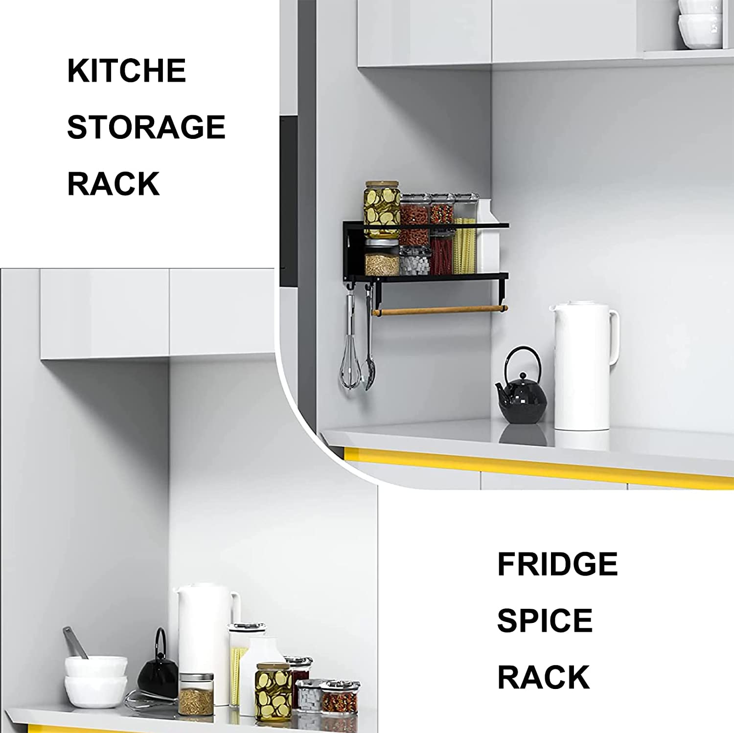 Estante Repisa Organizador Magnetico Nevera Cocina 1 Nivel