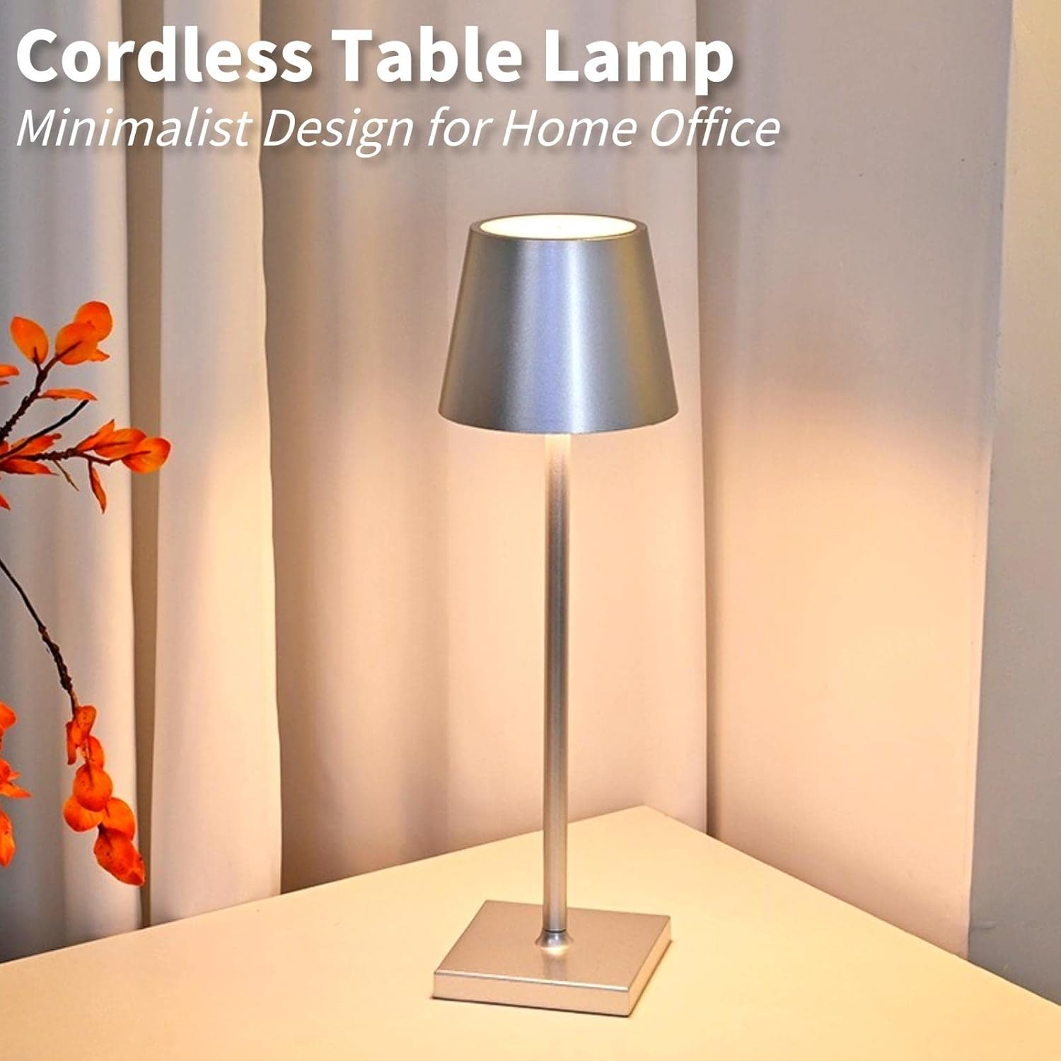 Lámpara Led Touch Recargable Plata