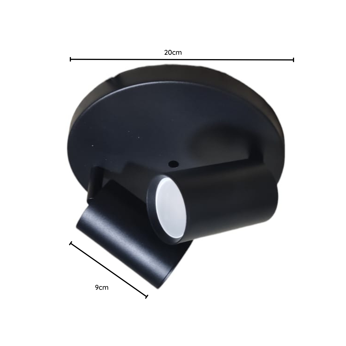 Aplique Circular Negro ALTAIR II