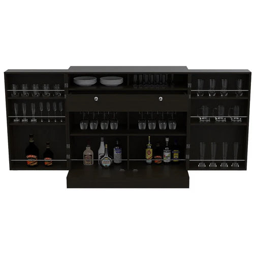 Bar Normandia, Wengue y Negro, de dos puertas batientes y múltiples entrepaños