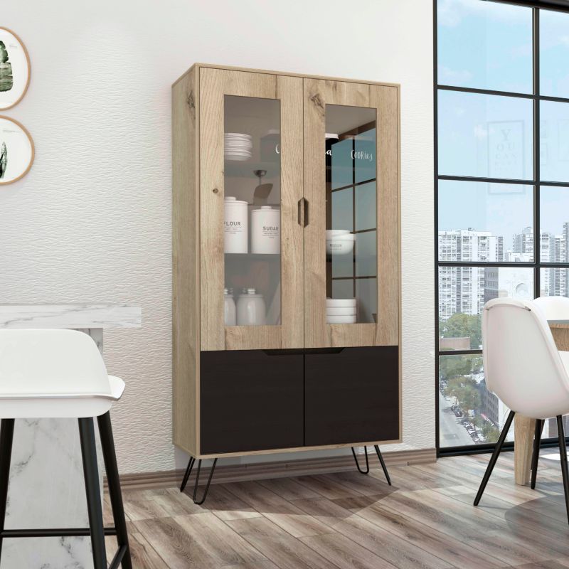 Vitrina Audra, Duna y Wengue, con gran capacidad de almacenamiento