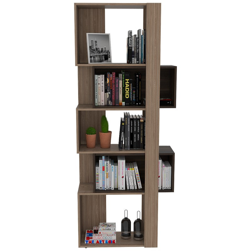 Biblioteca Baltica, Miel y Habano, con dos módulos flotantes y tres entrepaños para colocar objetos