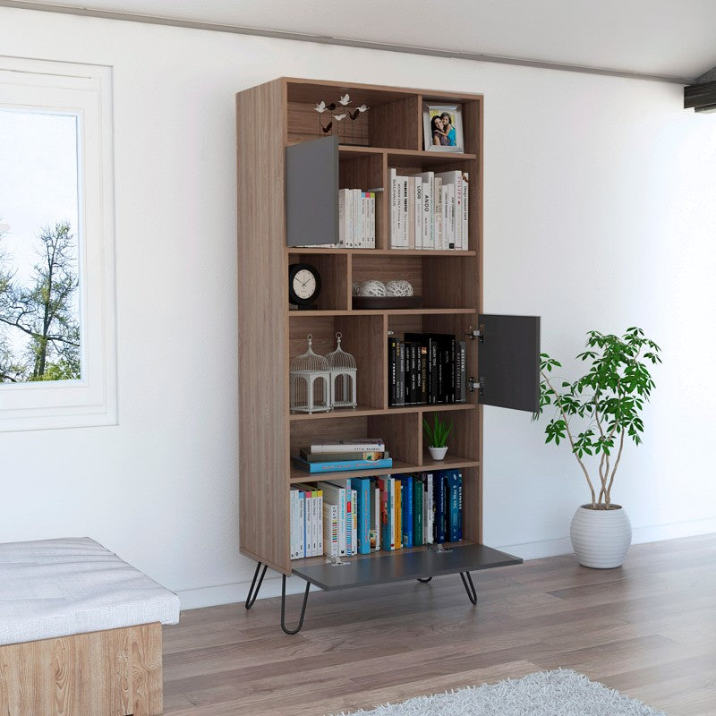 Biblioteca Vassel, Miel y Plomo, con tres puertas batientes y patas metálicas