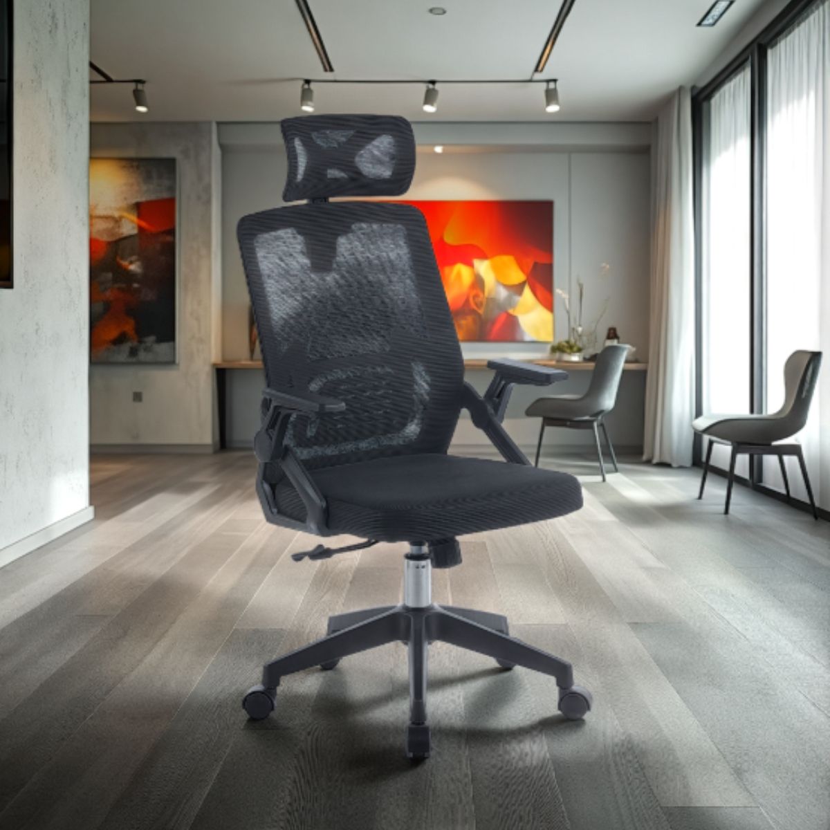 Silla De Oficina Ejecutiva Manchester Ergonómica Color Negro BM-809