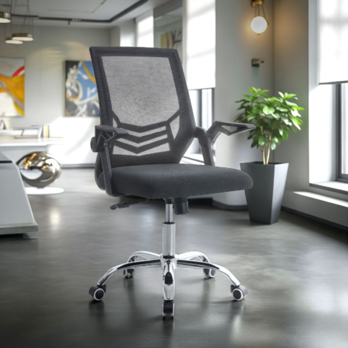 Silla De Oficina Ejecutiva Liverpool Ergónomica Color Negro BM-813