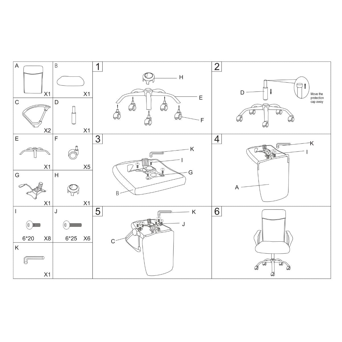 Silla De Oficina Ejecutiva Roma Ergonómica Color Negro BM-695