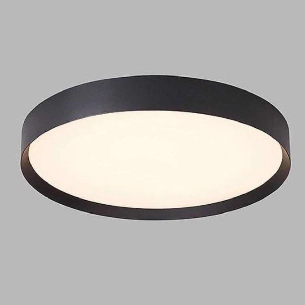 Lampara Led Redondo 400mm Sobrepuesto Con Control Negro 36w+36w