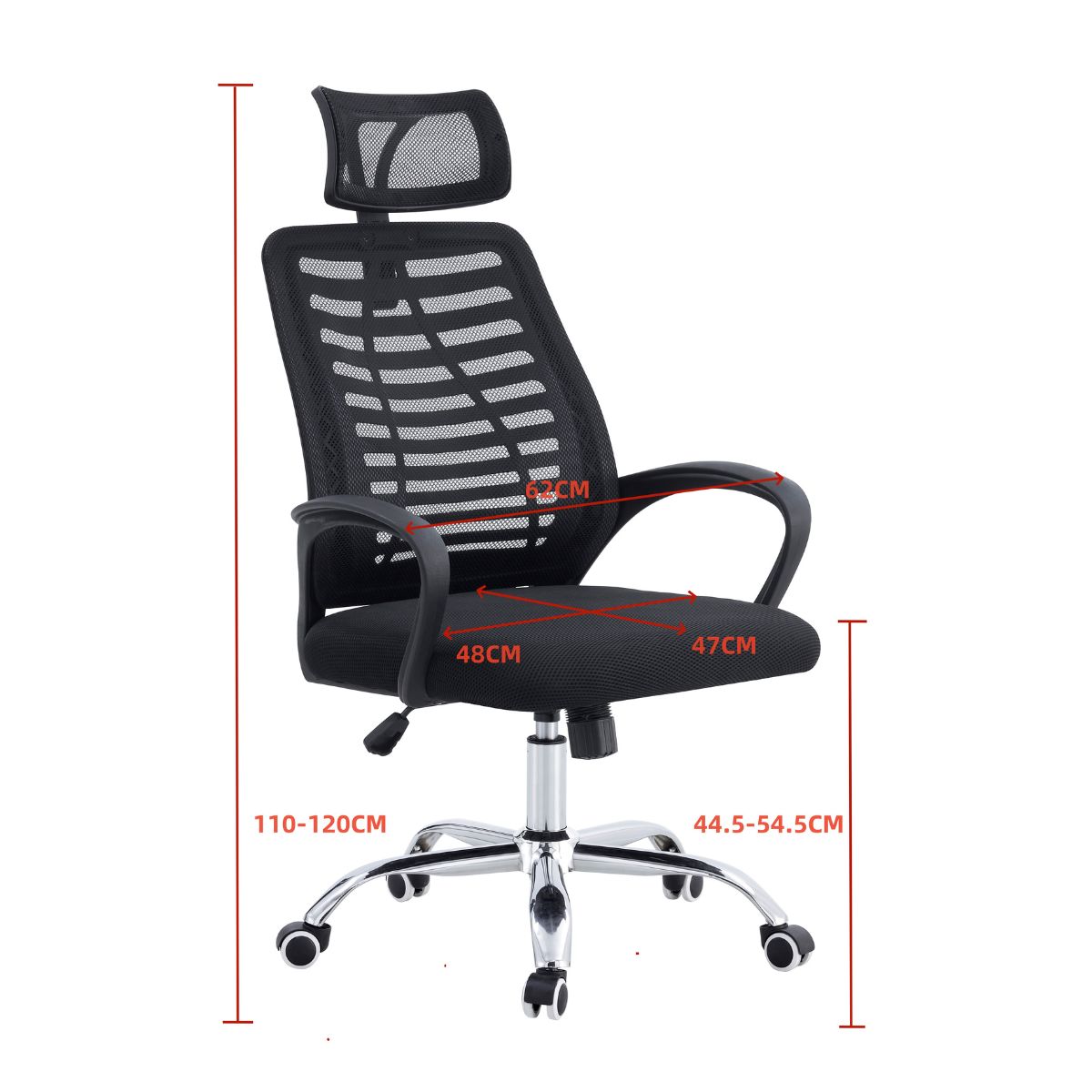 Silla De Oficina Ejecutiva Madrid Ergonómica Color Negro BM-805
