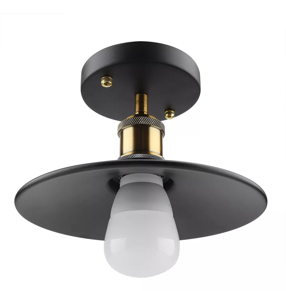 Aplique Techo Modelo CALI Metálico Negro Dorado