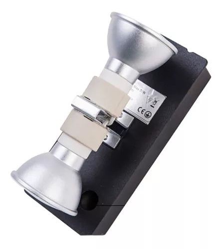 Aplique Exterior Cuadrado Doble Porta GU10 MODELO: AMIL