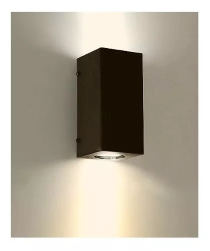 Aplique Exterior Cuadrado Doble Porta GU10 MODELO: AMIL