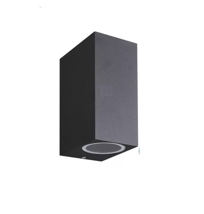 Aplique Exterior Cuadrado Doble Porta GU10 MODELO: AMIL