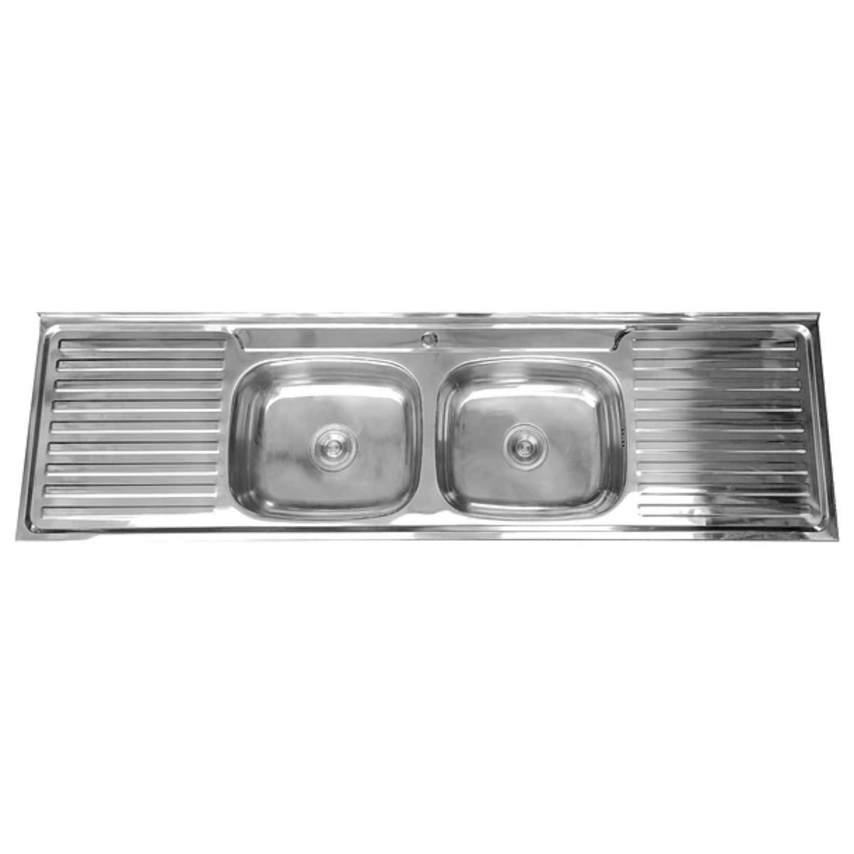 Lavaplatos Doble Sobreponer con Desagüe 180x50 Cm