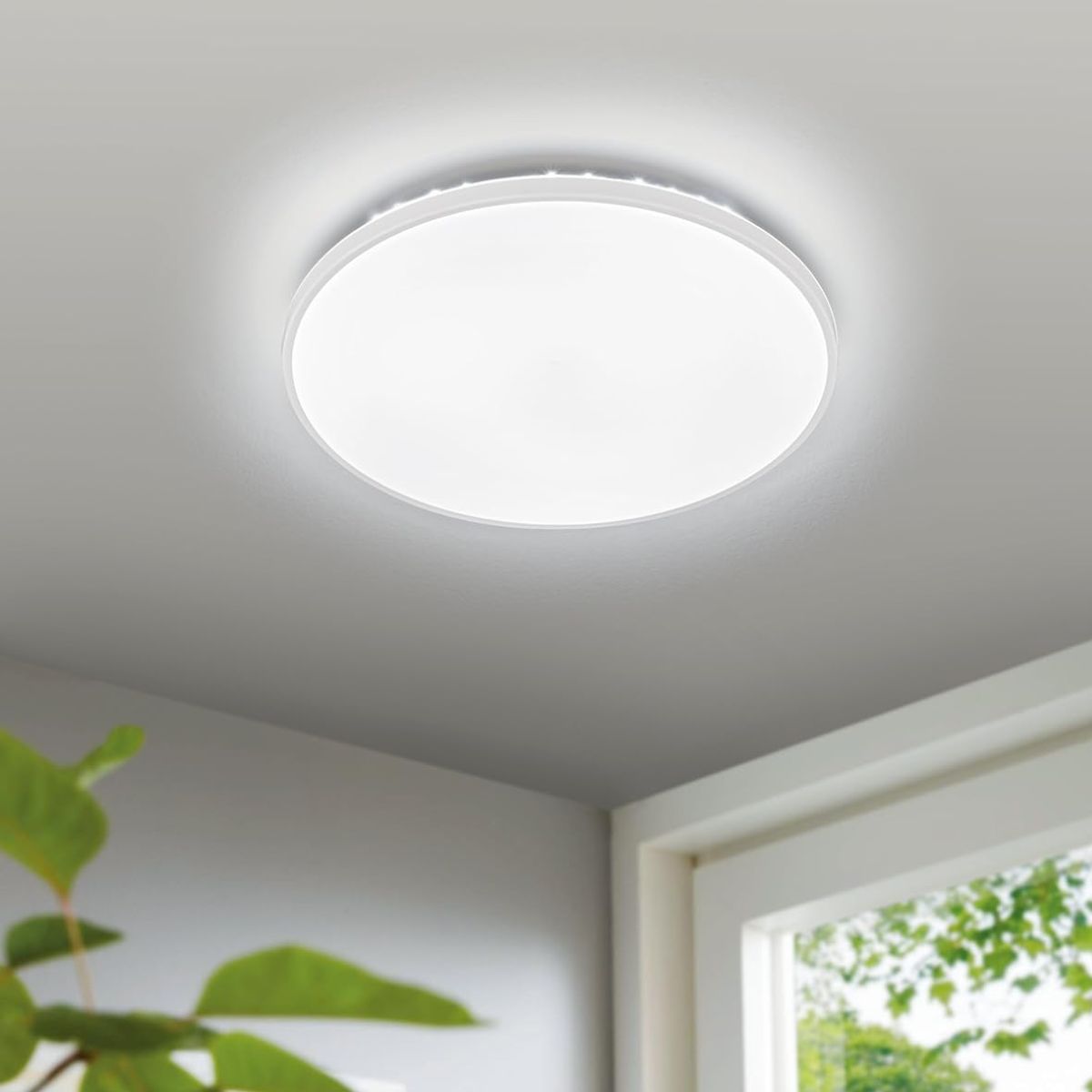 Panel Led Blanco Sobrepuesto Redondo Slim 48w+48w 500mm 3000-4000-6500k