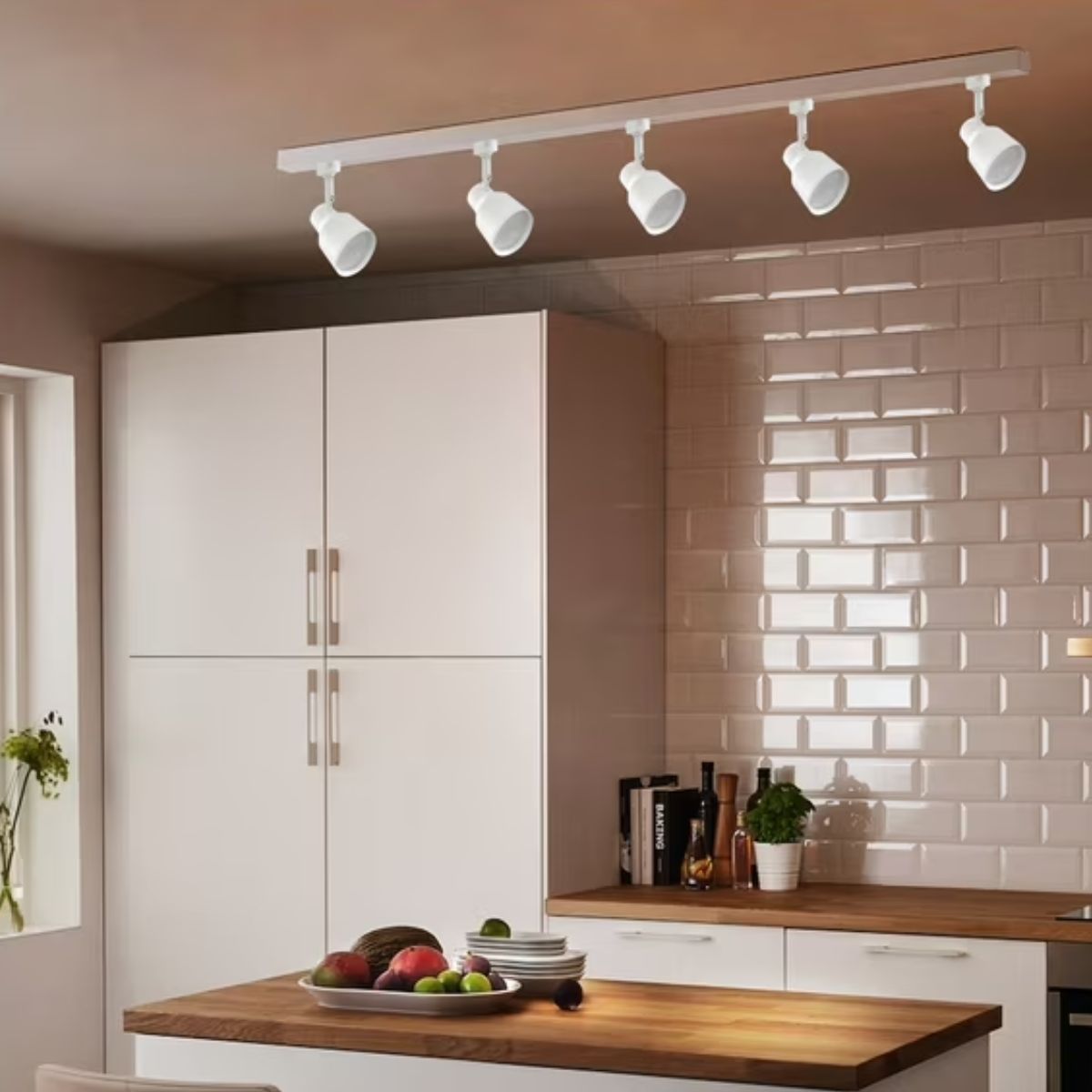 Foco Porta Gu10 Blanco A Riel Monofasico Modelo Elnath