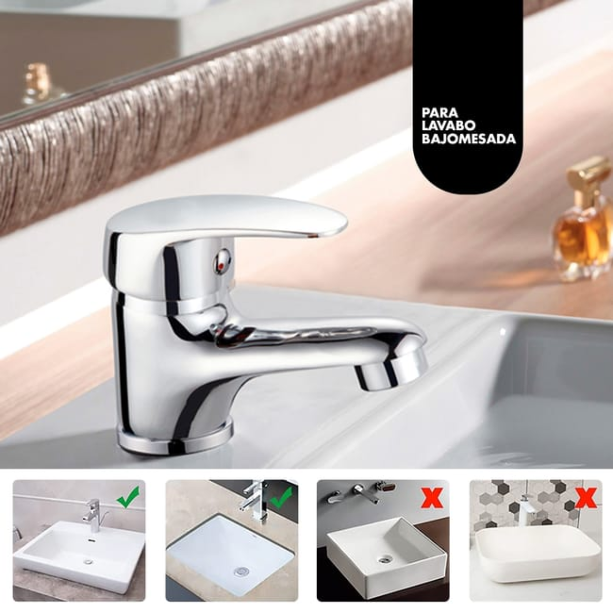 Griferia de Baño Domeica Taumm Plata