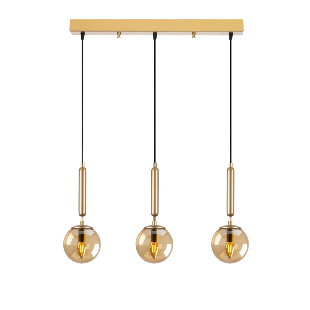 Lampara Odele Triple Dorado
