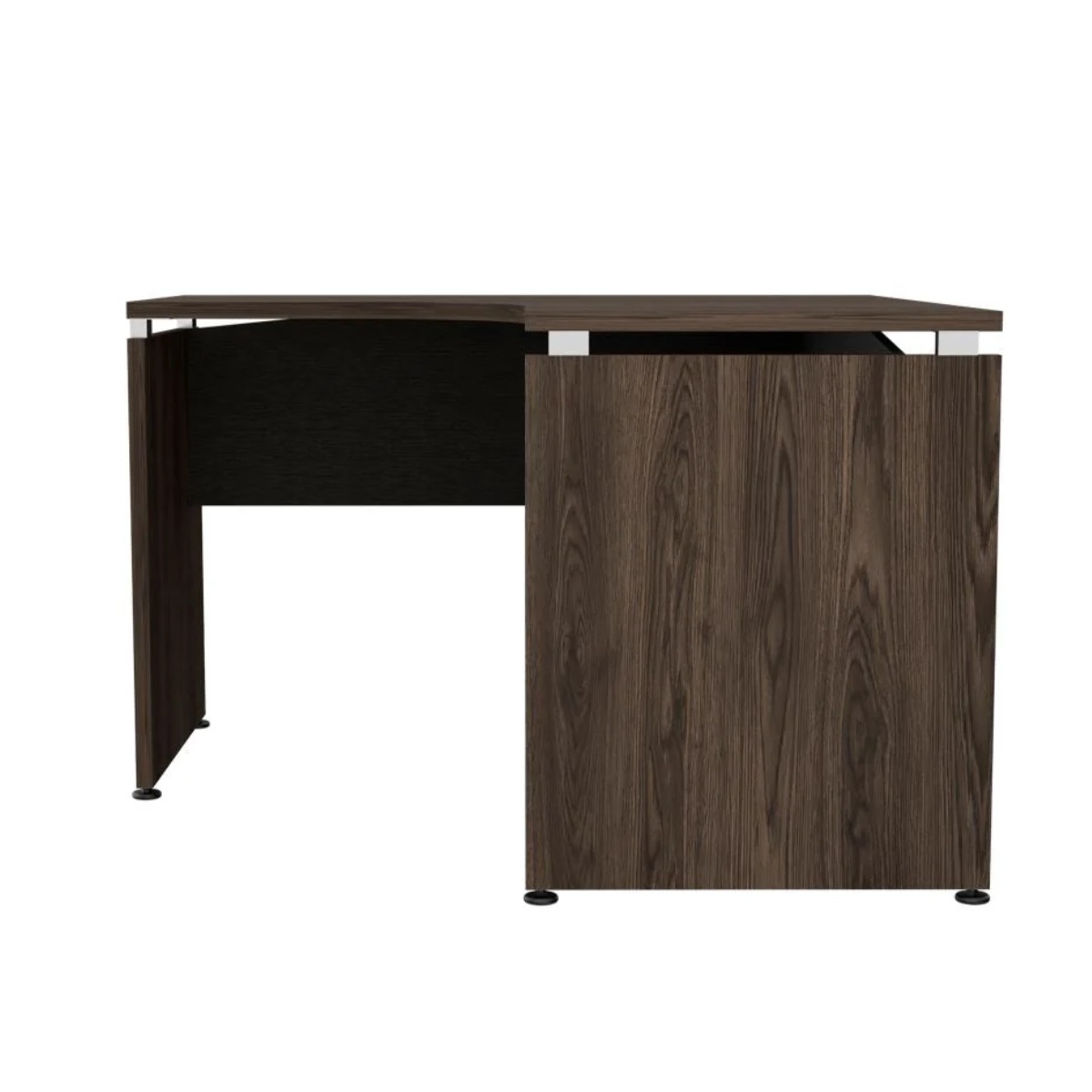 Escritorio L-120 Home Office - Negro Soft / Coñac