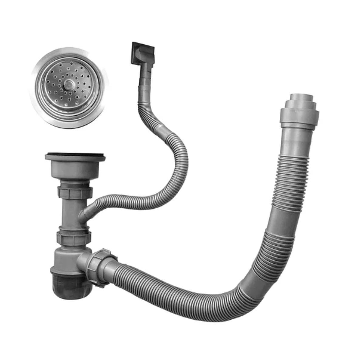 Lavaplatos Deluxe Sobre Cubierta 68x45 Gris Incluye Accesorios