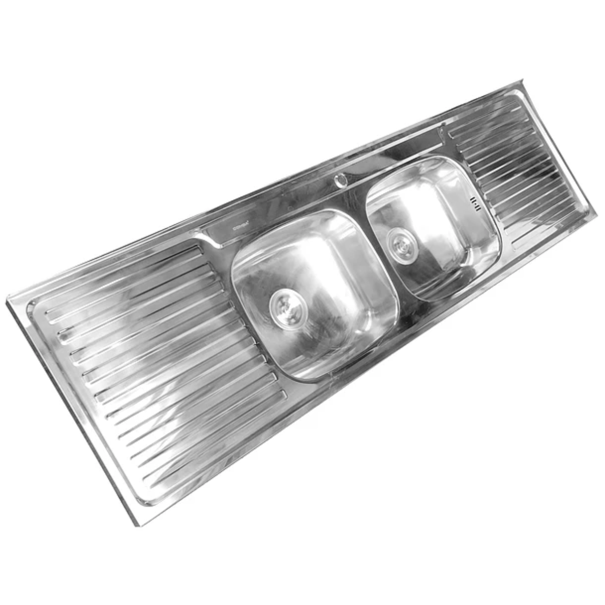 Lavaplatos Doble Sobreponer con Desagüe 180x50 Cm