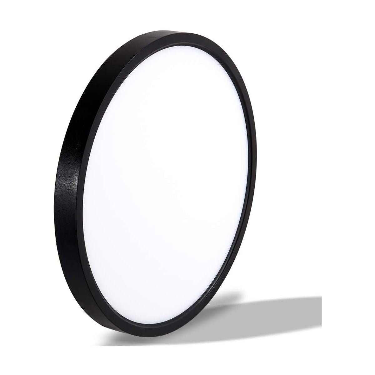 Panel Led Negro Sobrepuesto Redondo Slim 48w+48w 500mm 3000-4000-6500k