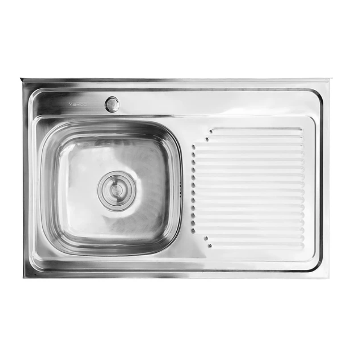 Lavaplatos Sobreponer con Desagüe 80x50 Cm Secador Derecho