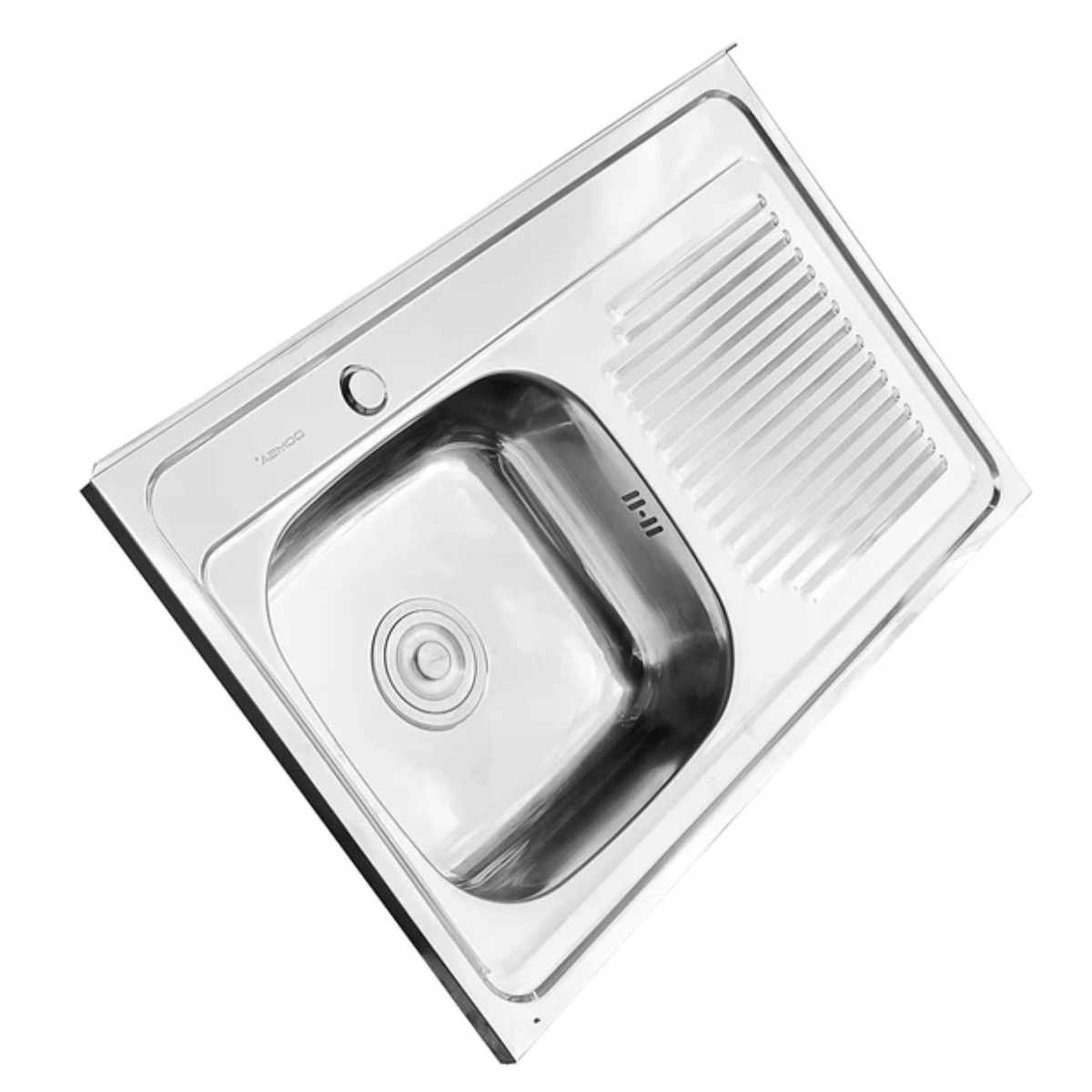 Lavaplatos Sobreponer con Desagüe 80x50 Cm Secador Derecho