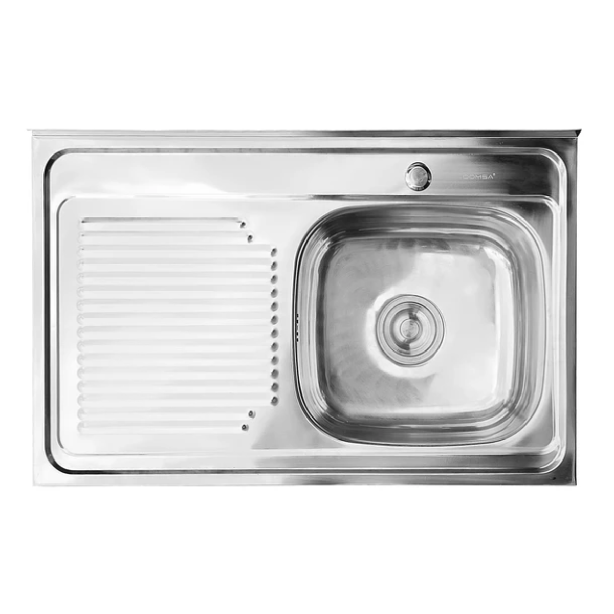 Lavaplatos Sobreponer con Desagüe 80x50 Cm Secador Izquierdo