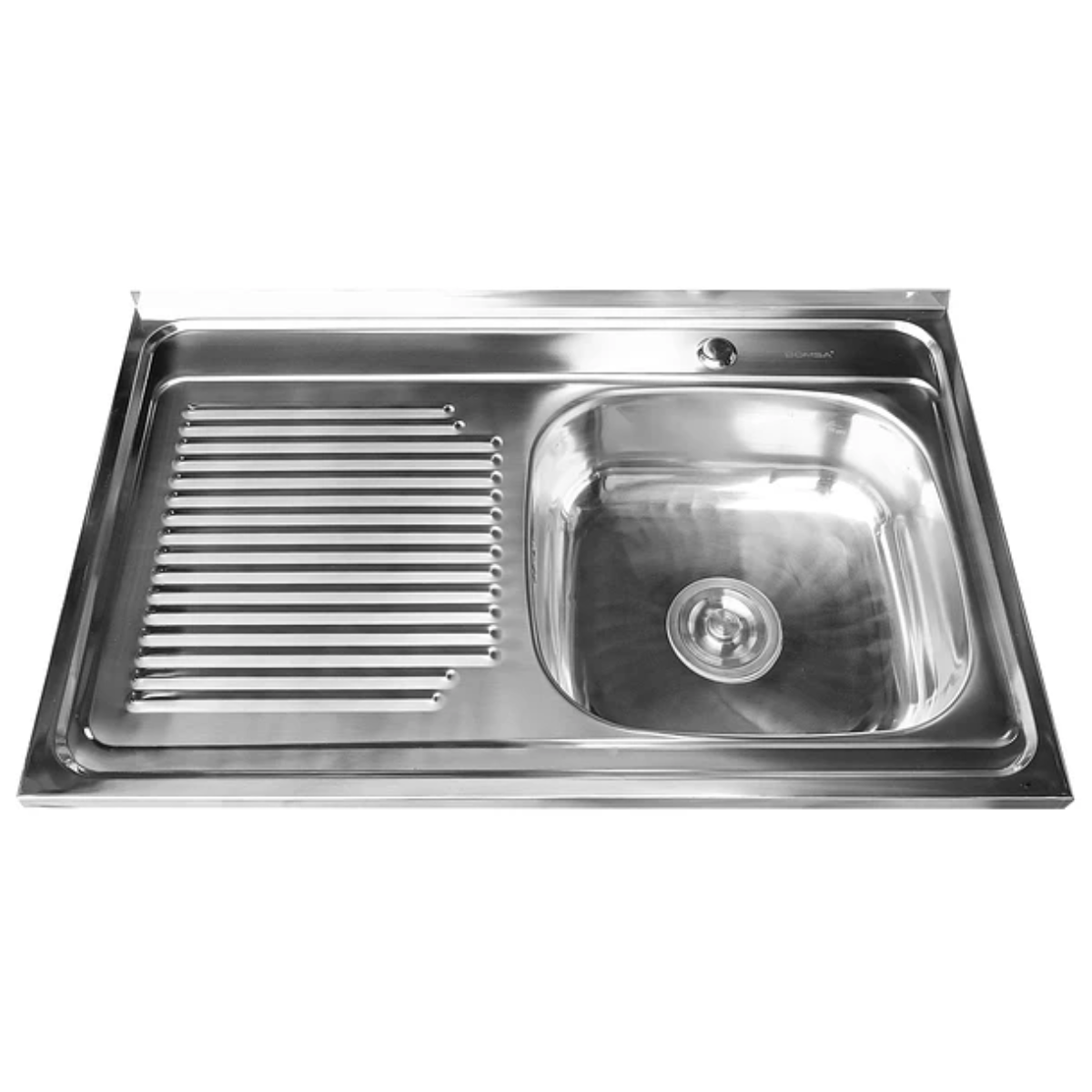 Lavaplatos Sobreponer con Desagüe 80x50 Cm Secador Izquierdo