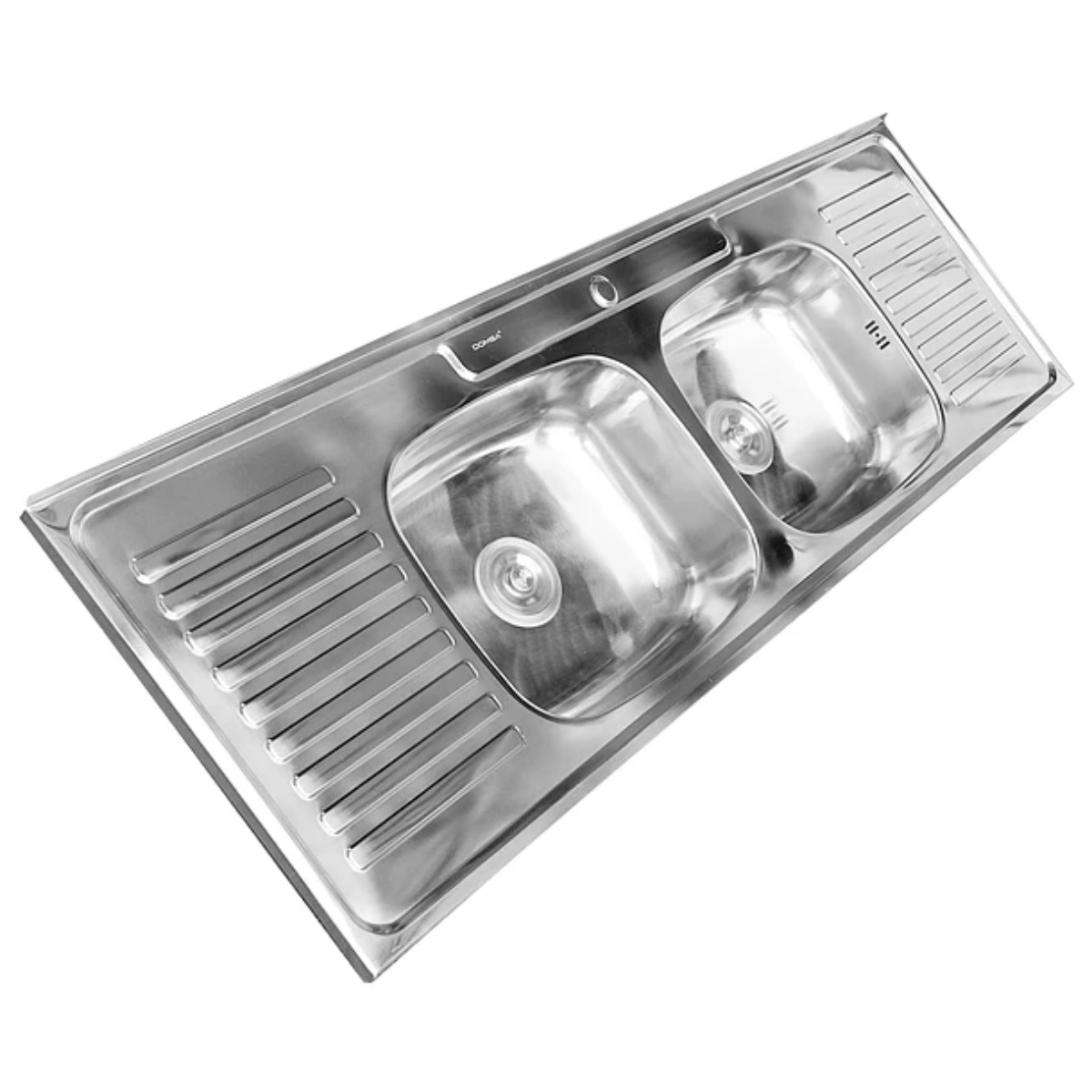 Lavaplatos Doble Sobreponer con Desagüe 150x50 Cm