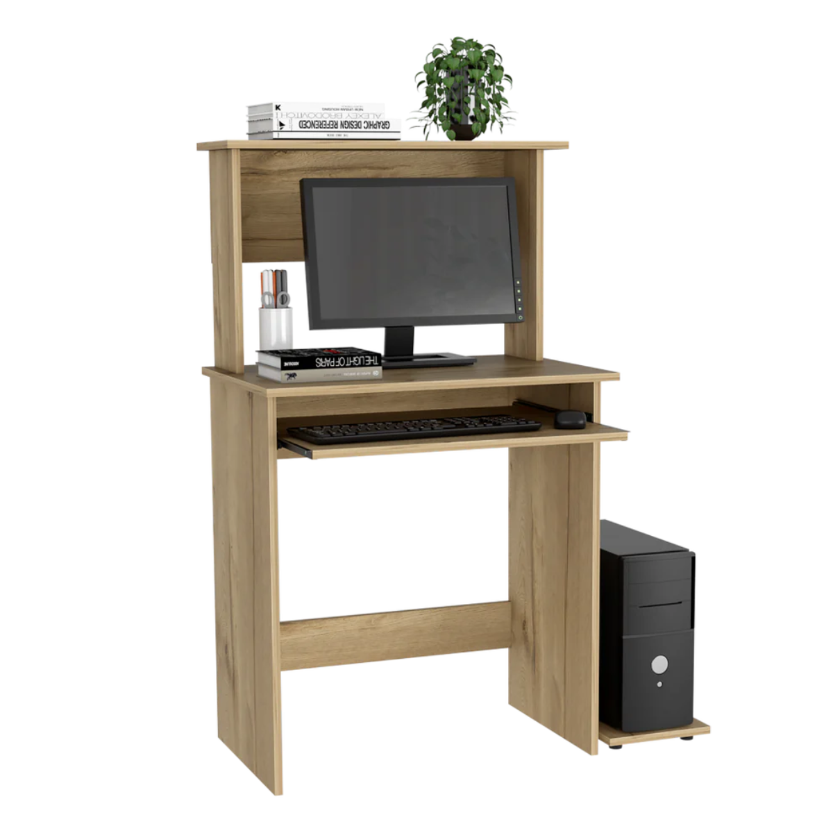 Escritorio Recto + Modulo Torre Pc Duna