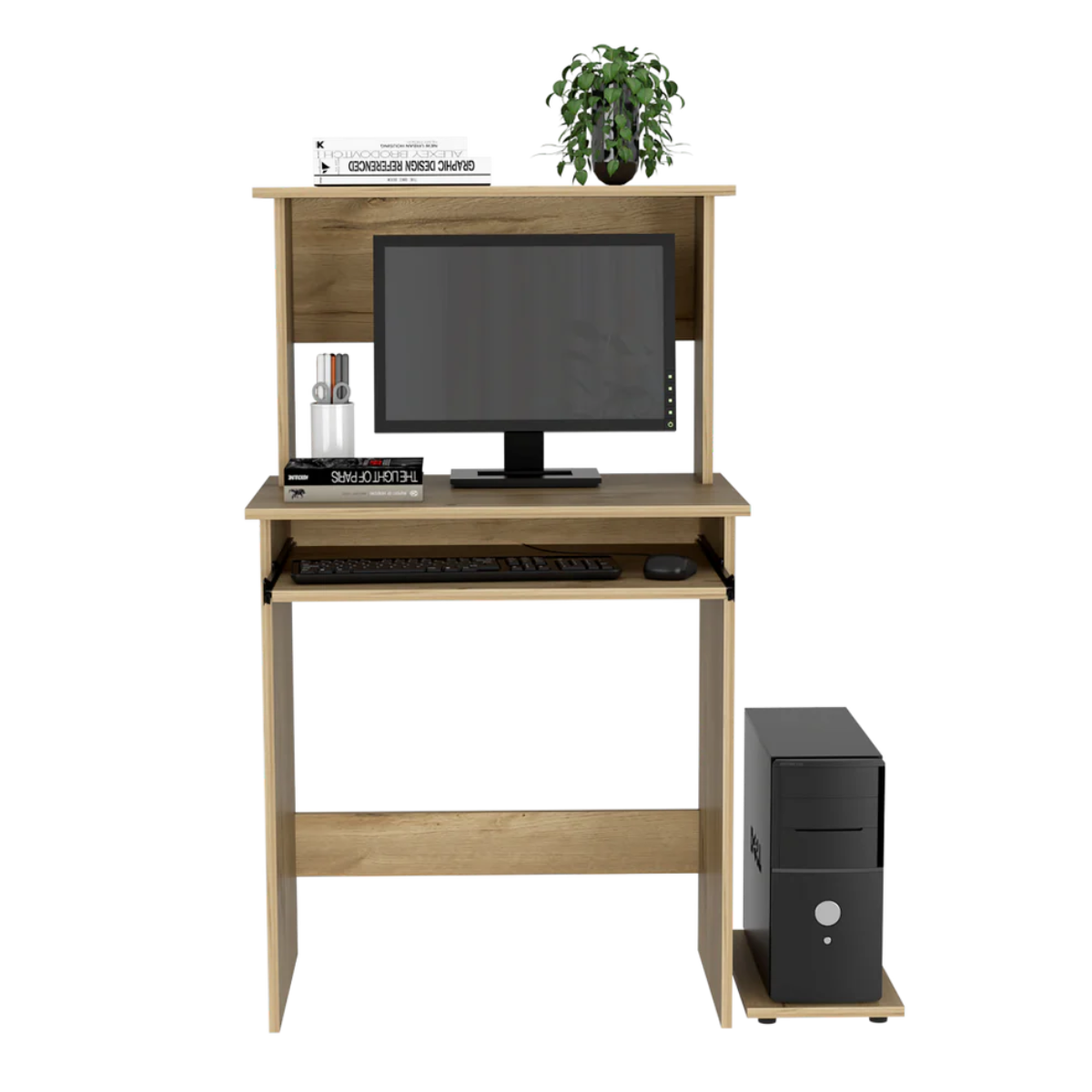 Escritorio Recto + Modulo Torre Pc Duna