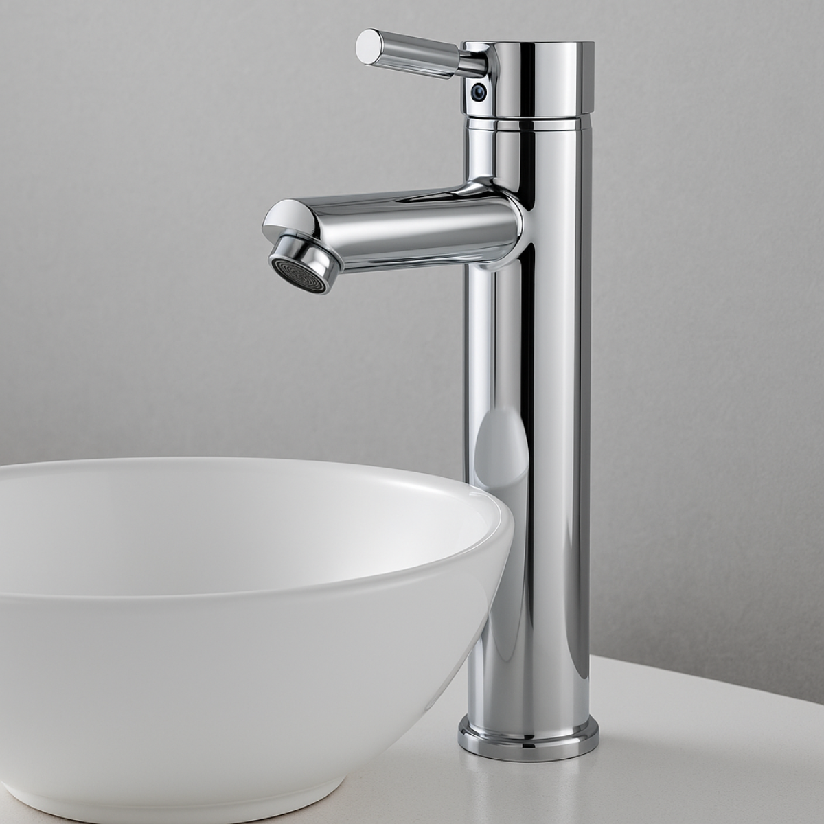 Griferia de Baño Modern Alta Taumm Plata
