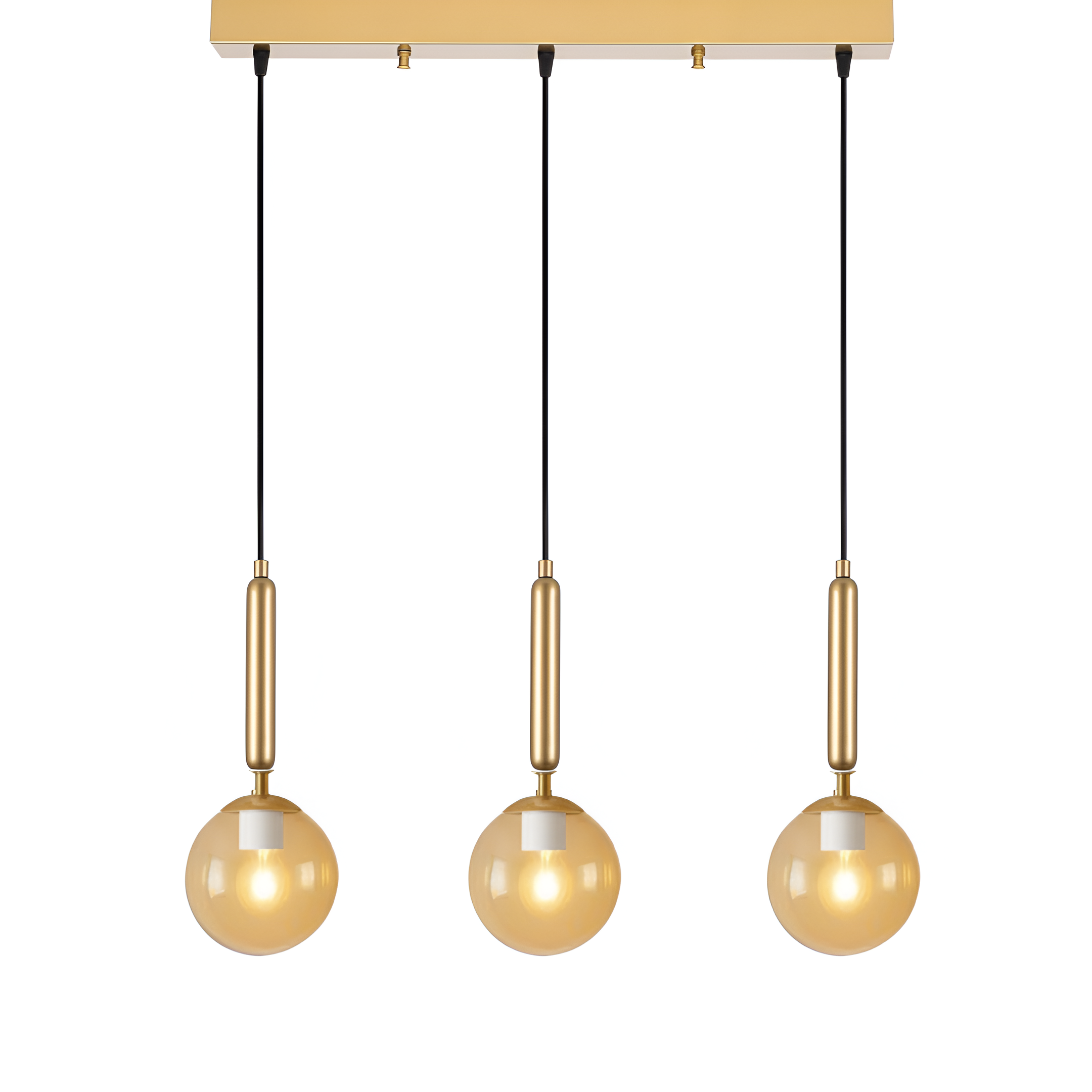 Lampara Odele Triple Dorado