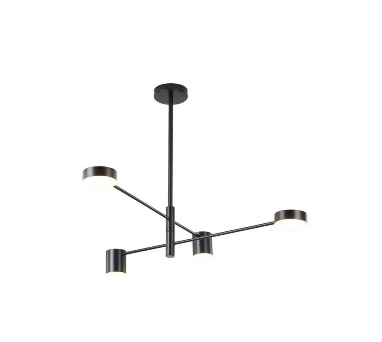 Lampara Nordica Modelo THYRA Negra 4 luces LED AHORRO ENERGIA