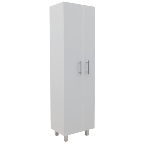 Organizador de baño Nala, Blanco Marquez, de dos puertas batientes y múltiples entrepaños