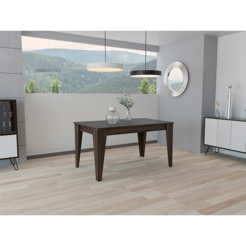 Mesa de Comedor Torino, Habano, con diseño moderno y para cuatro puestos 120