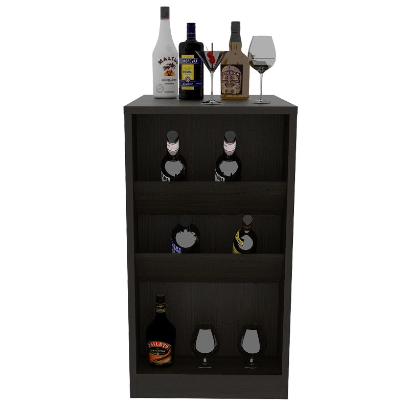Mesa de Bar Syrah, Wengue y Negro, con amplia superficie