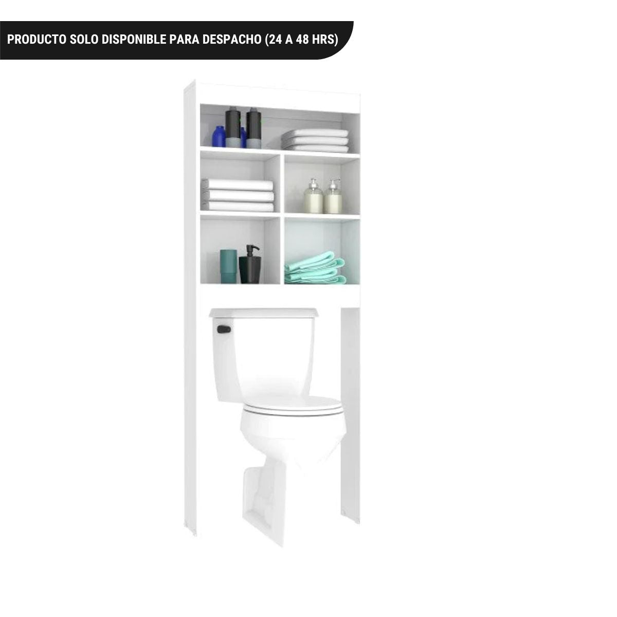 Optimizador Baño Bath, Blanco, con varios entrepaños
