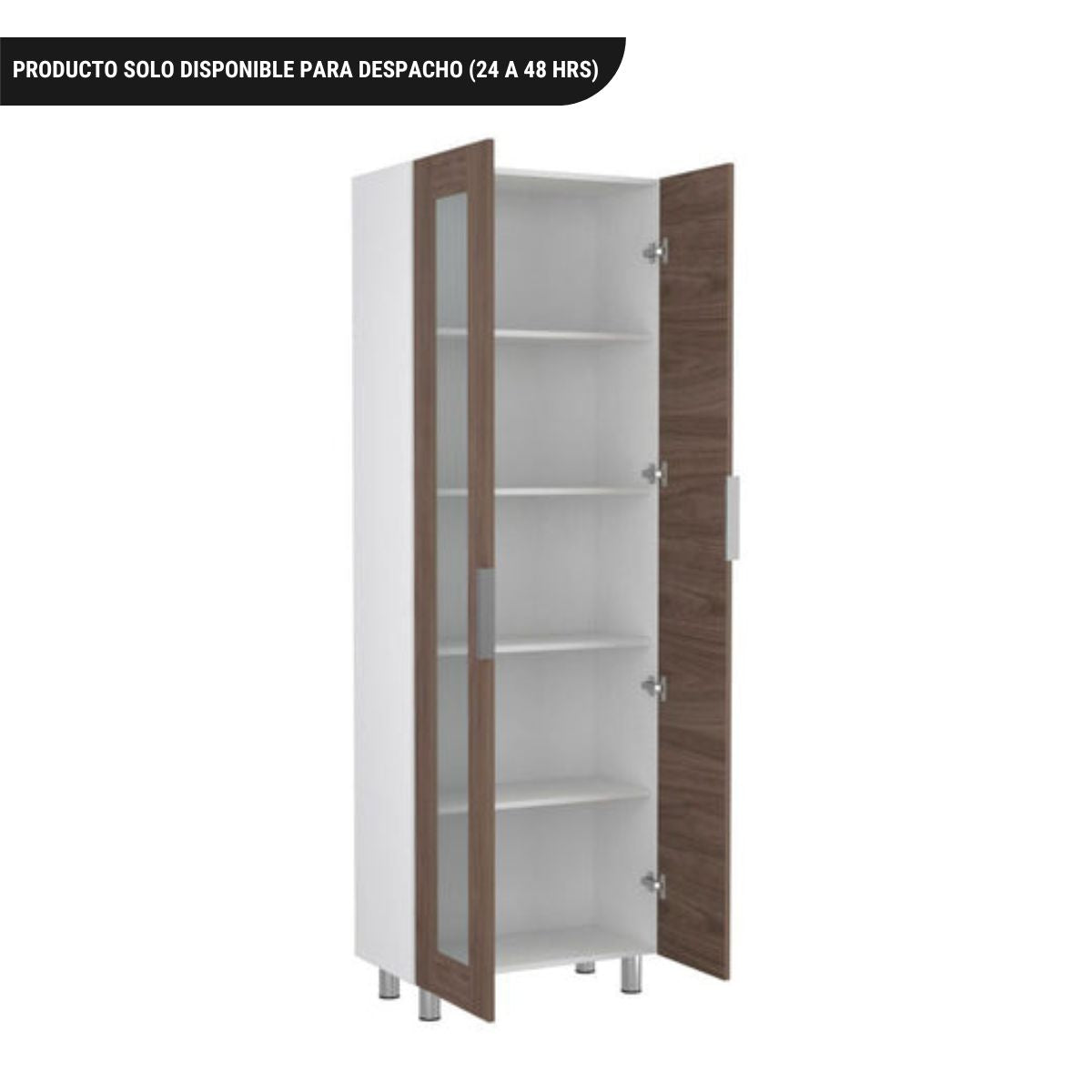 Mueble Alacena Fendi, Blanco Marqueza y Castaño, con dos puertas batientes y gran capacidad de almacenamiento