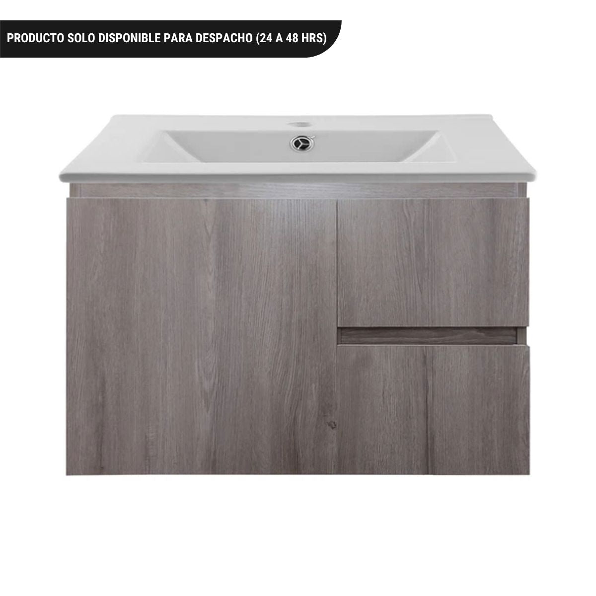 Kit Mueble Vanitorio a muro Space Nogal Claro 81x48x37cm
