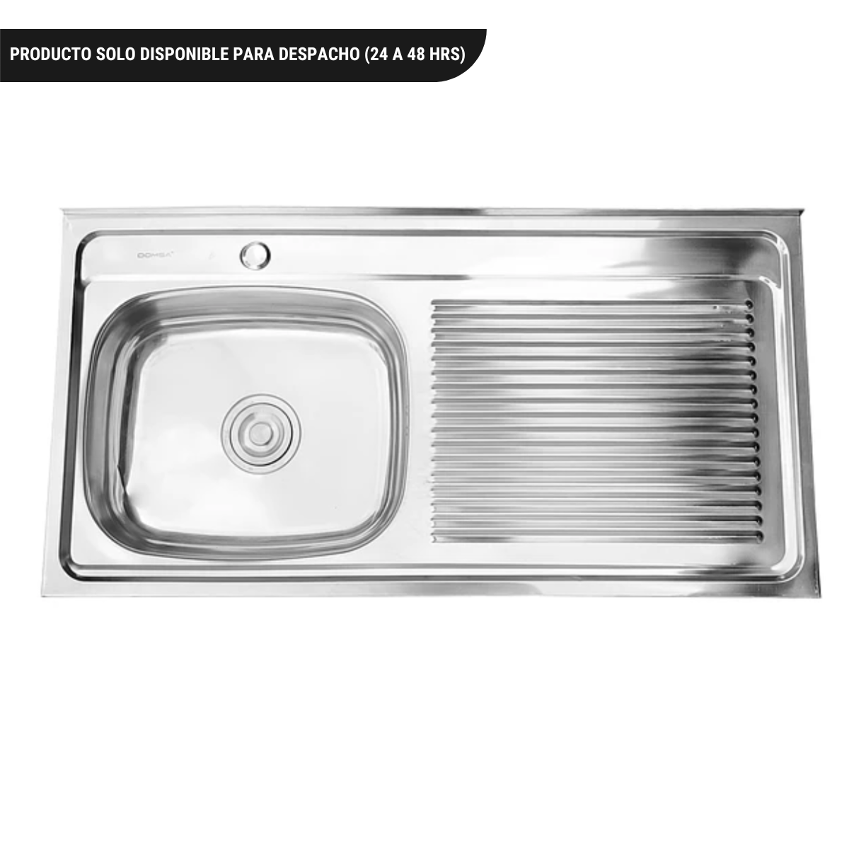 Lavaplatos Sobreponer con Desagüe 100x50 Cm Secador Derecho